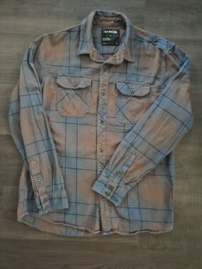Fox Racing Traildust 2.0 Flannel Shirt Mens Large L Brown Blue Plaid Woven

📝 I